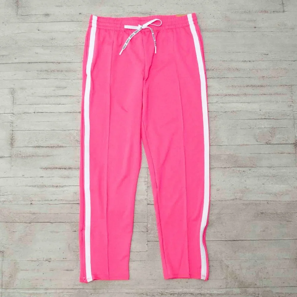 NWT Victoria's Secret Pink Active Striped Track Pants in Capri Pink size…